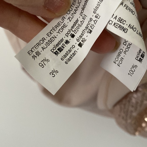 Zara Sequin Spaghetti Strap Low Back Slip Dress Blush Nude S/4 - Picture 8 of 13